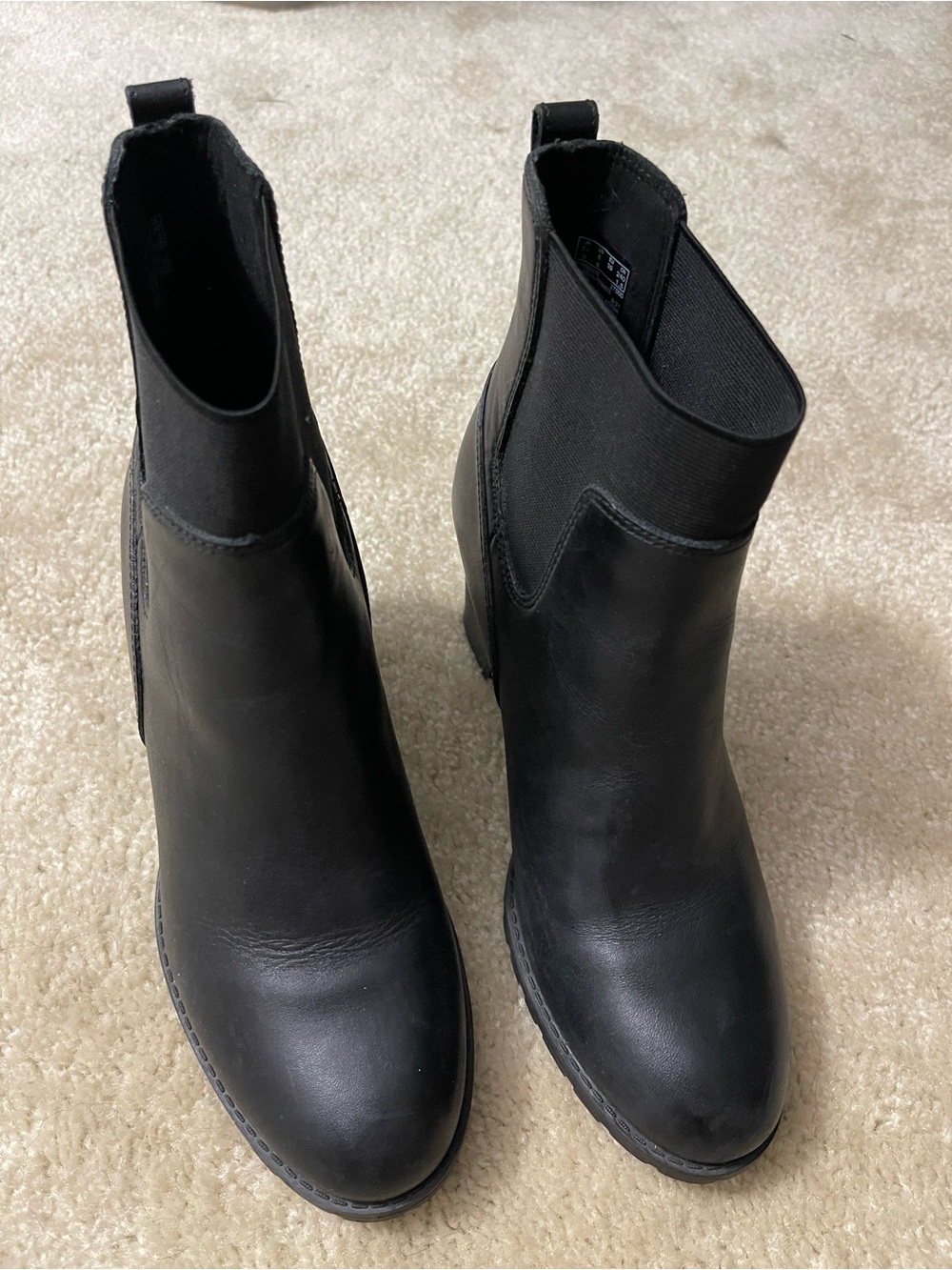 Clarks Black Leather Chelsea Ankle Boots